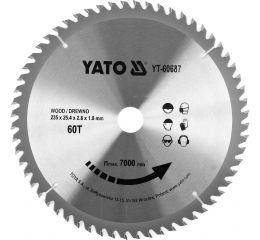 YATO Kotouč na dřevo TCT 235 x 25,4 mm 60z (pro YT-82153) (YT-60687)