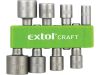 EXTOL klíče nástrčné do vrtačky, sada 8ks, 5-13mm, šestihran, CrV, EXTOL CRAFT (10213)