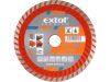 EXTOL kotouč diamantový řezný turbo, 115x22,2mm, suché i mokré řez., EXTOL PREMIUM (108751)