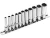 EXTOL klíče nástrč. prodloužené, MULTILOCK, sada 11ks, 1/4", CrV, EXTOL PREMIUM (8818110)