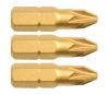 FORTUM-KITO hrot křížový sada 3ks, PZ 3x25mm, S2-Titan. úprava, FORTUM-KITO, hrot křížový sada 3ks, PZ 3x25mm, S2-Titan. úprava,