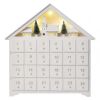 EMOS LED adventní kalendář dřevěný, 35x33 cm, 2x AA, vnitřní, teplá bílá, časovač 1550000016 (DCWW02)
