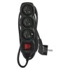 EMOS Prodlužovací kabel s vypínačem – 3 zásuvky, 3m, černý 1902330301 (PC1313R)