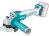 TOTAL Bruska úhlová AKU, 115mm, Brushless, 20V Li-ion, 2000mAh, industrial, bez baterie a nabíječky (TAGLI201158)