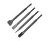 EXTOL sekáče SDS PLUS, sada 4ks v plast. obalu, plochý 250x14x20mm, plochý 250x14x40mm, špičatý 250x14, drážkovací 250x14, EXTOL