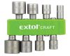 EXTOL klíče nástrčné do vrtačky, sada 8ks, 5-13mm, šestihran, CrV, EXTOL CRAFT (10213)