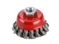 EXTOL kartáč hrnkový copánkový, O 65mm, vlnitý drát S 0,5mm, M14x2mm, EXTOL CRAFT (17007)