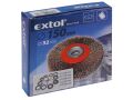 EXTOL kartáč okružní, O 200mm, vlnitý drát S 0,3mm, otvor 32mm, tl. 25mm, adaptéry: 1/2