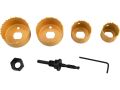 EXTOL vrták vykružovací korunkové, sada 6ks, 32-38-51-54mm, hloubka vrtání 25mm, HSS/ Bi-metal, EXTOL CRAFT (1808)