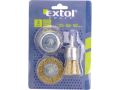 EXTOL kartáče ocelové, sada 3ks, stopka 6mm, EXTOL CRAFT (1832)