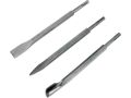 EXTOL sekáče SDS PLUS, sada 3ks, plochý 250x14mm, šířka hrotu 20mm,špičatý 250x14mm, drážkovací 250x14mm, EXTOL CRAFT (23950)
