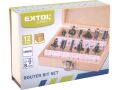 EXTOL frézy tvarové do dřeva s SK plátky, sada 12ks, stopka 8mm, EXTOL CRAFT (44032)