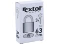EXTOL zámek visací litinový, 63mm, 3 kliče, lze vyrobit náhradní klíče, EXTOL CRAFT (93163)