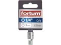 FORTUM hlavice nástrčná, 1/4', 5,0mm, L 25mm, 61CrV5, FORTUM (4701404)