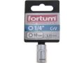 FORTUM hlavice nástrčná, 1/4', 10,0mm, L 25mm, 61CrV5, FORTUM (4701410)