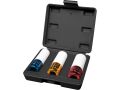 FORTUM klíče nástrčné rázové, 3ks, 1/2“, 17-19-21mm, CrMoV, FORTUM (4700800)