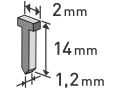 EXTOL hřebíky, 1000ks, 14mm, 2,0x0,52x1,2mm, EXTOL PREMIUM (8852405)