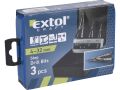 EXTOL vrtáky stupňovité, sada 3ks, 4-12/1mm, 4-20/2mm, 4-32/2mm, s lamačem třísek a spirálovou drážkou, EXTOL CRAFT (20092)