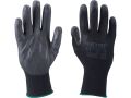 EXTOL rukavice z polyesteru polomáčené v PU, černé, velikost 10