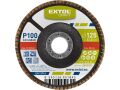 EXTOL kotouč lamelový šikmý korundový, P100, 125mm, vnitřní průměr 22,2mm pro uchycení v úhlové brusce, EXTOL CRAFT (260030)