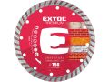 EXTOL kotouč diamantový řezný turbo Long Life, 150x22,2mm, suché i mokré řezání, EXTOL PREMIUM (108953)