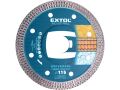 EXTOL kotouč diamantový řezný turbo Thin Cut, 115x22,2mm, suché i mokré řezání, EXTOL INDUSTRIAL (8703041)