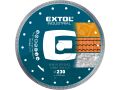EXTOL kotouč diamantový řezný turbo Thin Cut, 230x22,2mm, suché i mokré řezání, EXTOL INDUSTRIAL (8703045)
