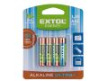 EXTOL baterie alkalické EXTOL, 4ks, 1,5V AAA (LR03) (42010)