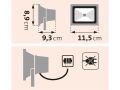 EXTOL reflektor LED, 10W, 800lm, denní světlo, IP65, 230V/50Hz, teplota chromatičnosti 6300K, vyzařovací úhel 120°, odpovídá kla