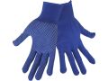 EXTOL rukavice z polyesteru s PVC terčíky na dlani, velikost 8