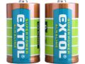 EXTOL baterie alkalické, 2ks, 1,5V D (LR20) (42015)