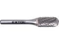 EXTOL fréza karbidová, válcová s kulovým čelem, pr.12x25mm/stopka 6mm,sek střední(double-cut) (8703725)