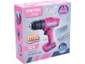 EXTOL vrtací šroubovák aku, růžový, 12V Li-ion, 1500mAh (402402)