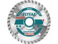 TOTAL Kotouč diamantový řezný, Turbo, suché i mokré řezání, 115x22,2mm (TAC2131153)
