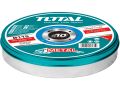 TOTAL Kotouče řezné na kov, 10ks, 115x1,2x22,2mm (TAC2211155)