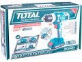 TOTAL vrtací šroubovák aku, 20V Li-ion (2x), 2000mAh, v tašce, sada 47ks (TDLI2002E)