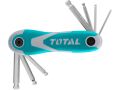 TOTAL klíče IMBUS, sada 8 ks, 2-8mm, s kuličkou, CrV (THT1061836)