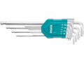 TOTAL klíče IMBUS, sada 8 ks, 2-8mm, s kuličkou, CrV (THT1061836)