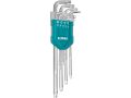 TOTAL L-klíče TORX prodloužené, sada 9ks, 10-50mm, CrV (THT106392)