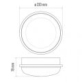 EMOS LED přisazené svítidlo, kruhové bílé 20W neutrální b., IP65 1539722000 (ZM3010)