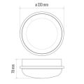 EMOS LED přisazené svítidlo, kruhové bílé 20W neutrální b., IP65 1539722000 (ZM3010)