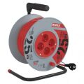 EMOS PVC prodlužovací kabel na bubnu – 4 zásuvky, 25m 1,5mm2 1908042501 (P19425)