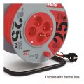 EMOS PVC prodlužovací kabel na bubnu – 4 zásuvky, 25m 1,5mm2 1908042501 (P19425)
