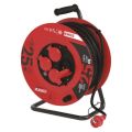 EMOS Gumový prodlužovací kabel na bubnu – 4 zásuvky, 25m, 1,5mm2 1908242503 (P084251)