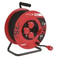 EMOS Gumový prodlužovací kabel na bubnu – 4 zásuvky, 25m, 1,5mm2 1908242503 (P084251)