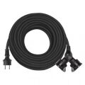 EMOS Prodlužovací kabel gumový – 2 zásuvky, 20m, 3× 1,5mm2, IP44 1901022001 (P0603)