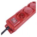 EMOS Prodlužovací kabel gumový – 4 zásuvky, 5m, 1,5mm2, IP44 1902340501 (P14151)