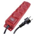 EMOS Prodlužovací kabel gumový – 4 zásuvky, 10m, 1,5mm2, IP44 1902341000 (P14101)