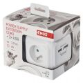 EMOS Rozbočovací kostka s prodl. přívodem – 4 zás. + 2× USB, 1,9m 1902040190 (P04119U)