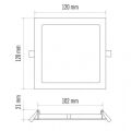 EMOS LED panel 120×120, čtvercový vestavný bílý, 6W neutrální b. 1540210620 (ZD2122)